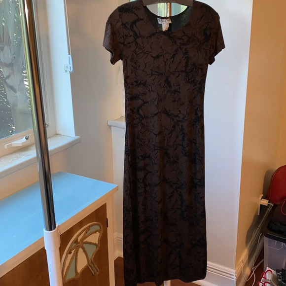 Vintage Brown Long‎ Dress - Picture 7 of 10
